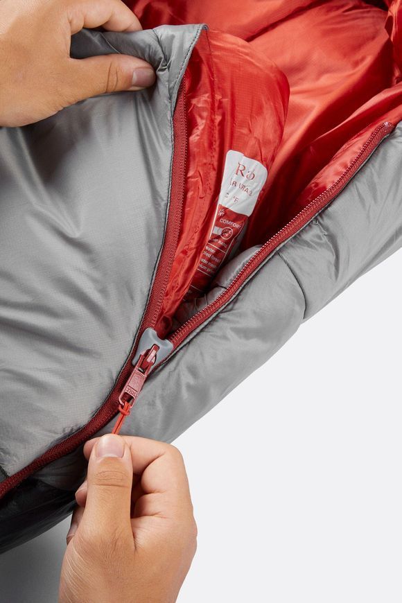 Спальний мішок Rab Solar Ultra 3 Regular, (-13&deg;C), 185 см - Left Zip, Granite (QSS-01-GRA-REG-LZ)