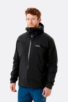 Мембранна куртка чоловіча Rab Downpour Plus 2.0 Jacket, Black, S (QWG-78-BL-S)