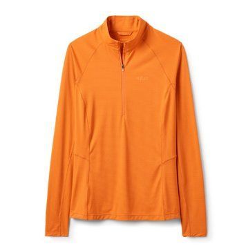 Футболка з довгим рукавом жіноча Rab Sonic LS Zip Wmns, Dark Melba, 10 (RB QCC-54-DKM-10)
