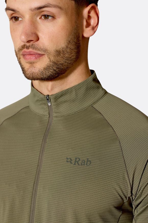 Футболка з довгим рукавом чоловіча Rab Sonic LS Zip, Light Khaki, M (RB QCC-53-LKH-MED)