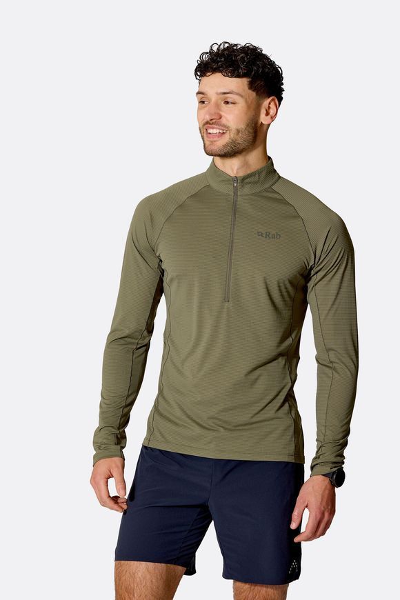 Футболка з довгим рукавом чоловіча Rab Sonic LS Zip, Light Khaki, M (RB QCC-53-LKH-MED)