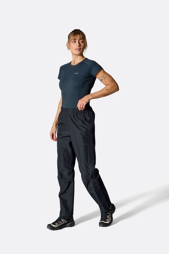 Штани жіночі Rab Downpour Pants Wmns, Black, 16, Regular (RB QWI-30-BLK-16)