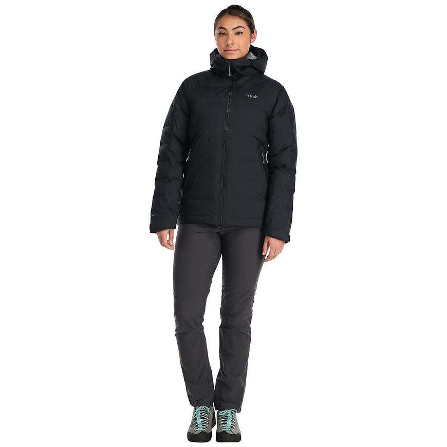 Жіночий зимовий пуховик з мембраною Rab Valiance Jacket Wmns, Black, 10 (RB QDB-50-BLK-10)