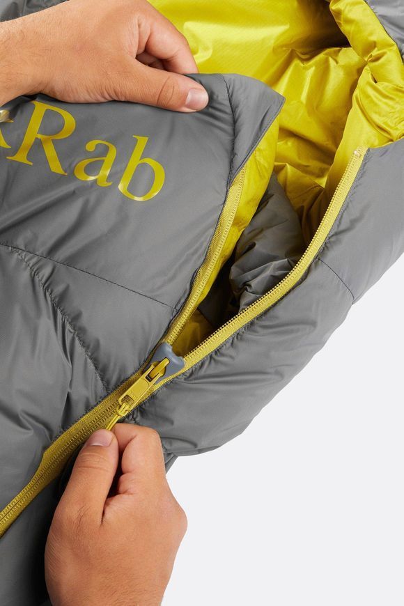 Спальний мішок Rab Ascent Pro 400 Regular, (-2&deg;C), 185 см - Left Zip, Granite (QSD-22-GRA-REG-LZ)