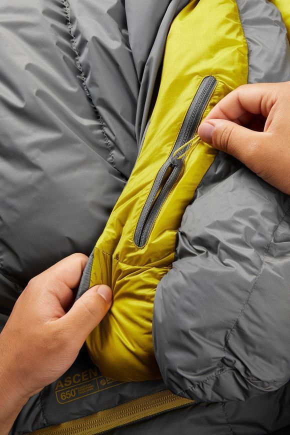 Спальний мішок Rab Ascent Pro 400 Regular, (-2&deg;C), 185 см - Left Zip, Granite (QSD-22-GRA-REG-LZ)