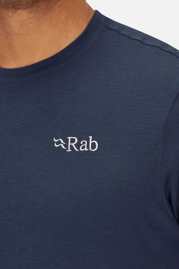 Футболка чоловіча Rab Crimp Logo Tee, Tempest Blue, MED (QBL-67-TMB-MED)