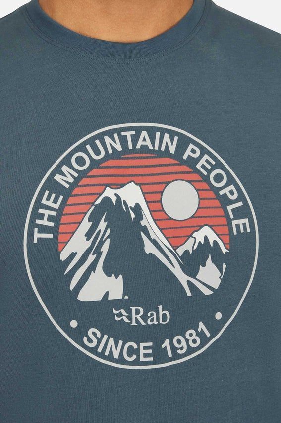 Футболка чоловіча Rab Stance Alpine Peak, Beluga, S (RB QCC-03-BEL-SML)