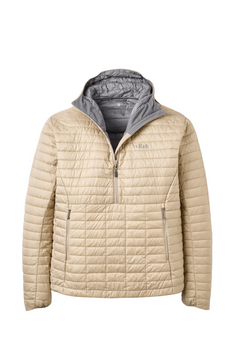 Чоловічий легкий пуховик Rab Microlighter Pullover Hoody, Dark Pebble, M (RB QDB-98-DKP-MED)