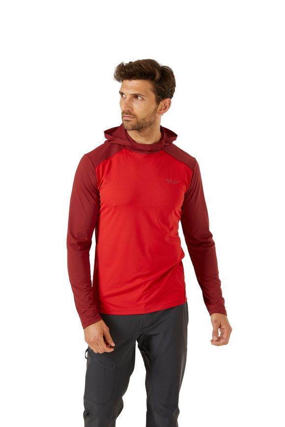 Кофта чоловіча Rab Force Hoody, ASCENT RED/OXBLOOD RED, M (QBL-09-AR-M)