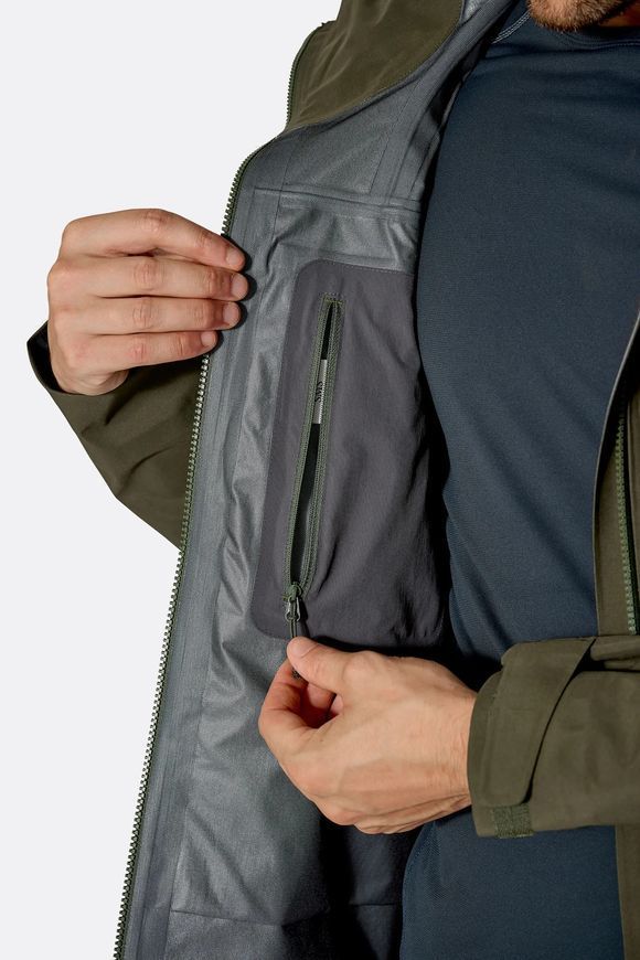 Мембранна куртка чоловіча Rab Kangri GTX Jacket, Army, XL (RB QWI-48-ARM-XLG)