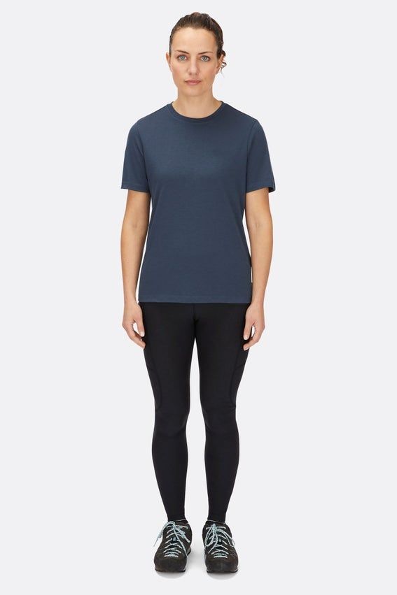 Футболка жіноча Rab Crimp Logo Tee Wmns, Plum, XS (RB QBL-69-PLM-08)