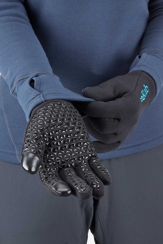 Рукавички жіночі Rab Power Stretch Contact Grip Glove Wmns, Deep Ink, XS (RB QAH-54-DIK-XSM)