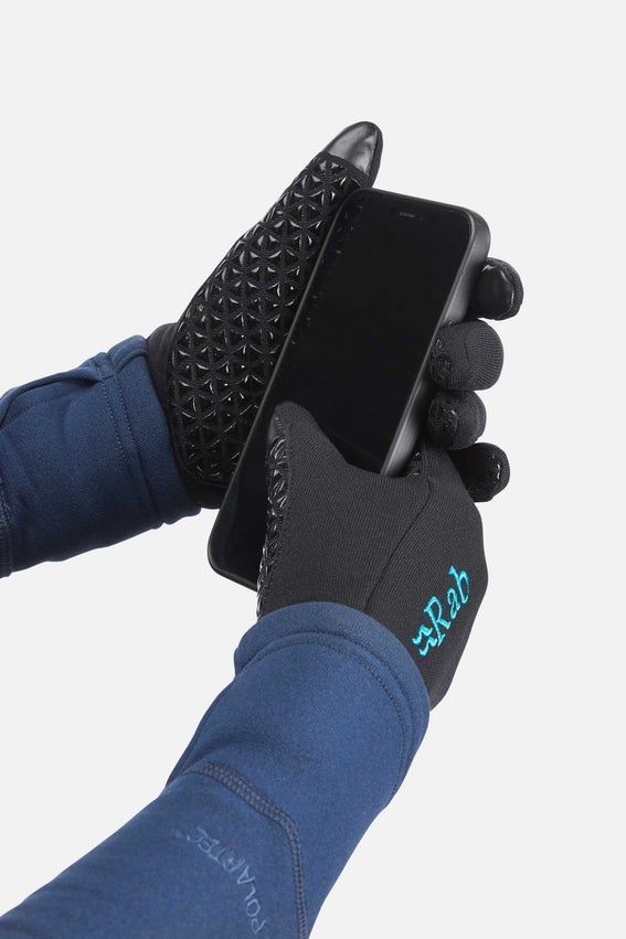 Рукавички жіночі Rab Power Stretch Contact Grip Glove Wmns, Deep Ink, XS (RB QAH-54-DIK-XSM)