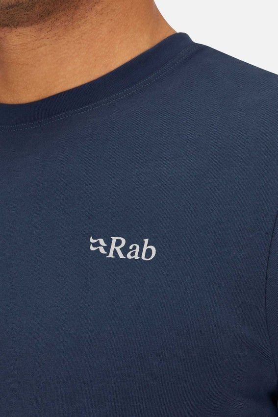 Футболка чоловіча Rab Basecamp 3 Peaks Tee, Beluga, S (RB QCC-05-BEL-SML)