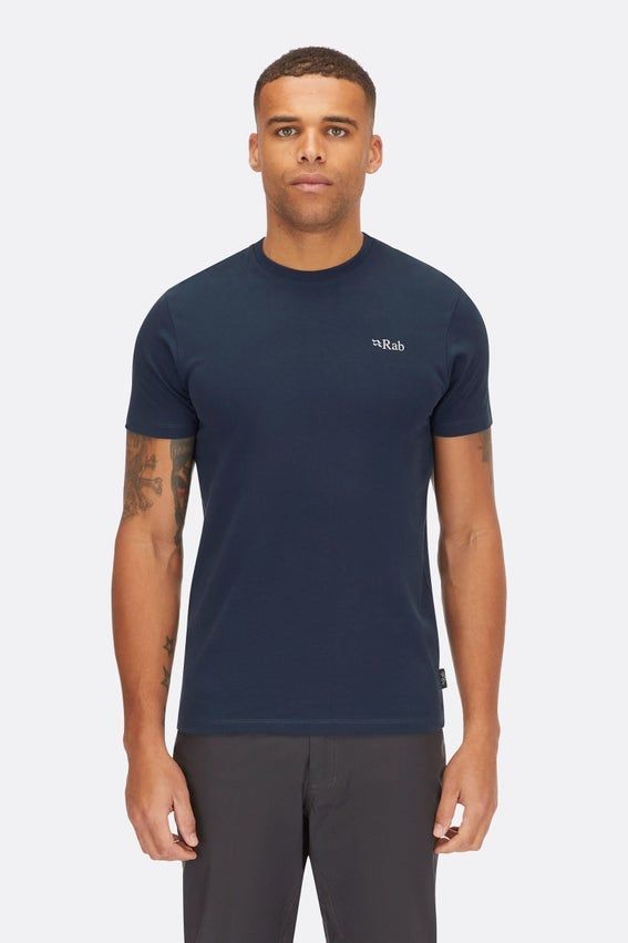 Футболка чоловіча Rab Basecamp 3 Peaks Tee, Beluga, S (RB QCC-05-BEL-SML)