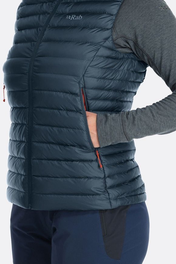 Жилет жіночий Rab Microlight Vest Wmns, Tempest Blue, 12 (RB QDB-19-TMB-12)