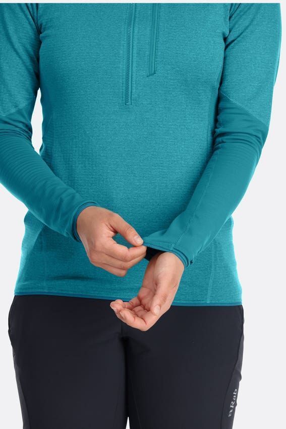 Жіноча флісова кофта Rab Ascendor Pull-On Wmns, Eucalyptus, 8 (QFF-45-EUC-08)