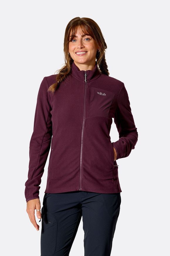 Кофта жіноча Rab Tecton Jacket Wmns, Mulberry, L (RB QFG-91-MUL-14)