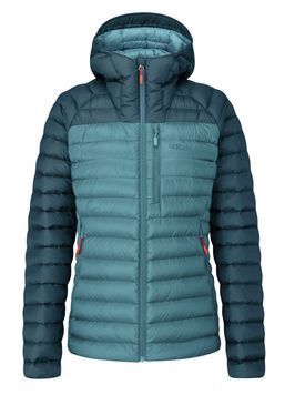 Легкий жіночий пуховик Rab Microlight Alpine Jacket Wmns, Orion Blue/Citadel, 8 (RB QDB-13-OBC-08)