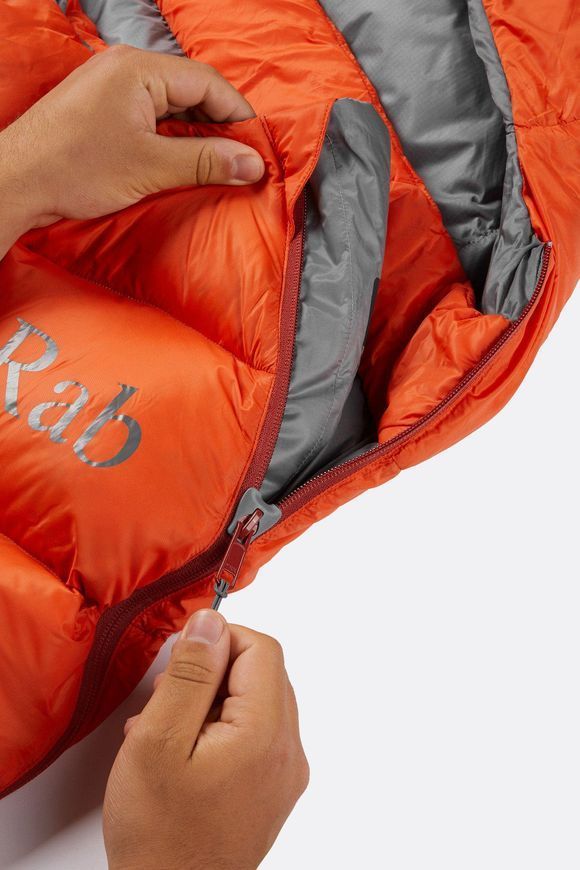Спальний мішок Rab Alpine 200 Regular, (3&deg;C), 185 см - Left Zip, Firecracker (QSD-26-FCR-REG-LZ)