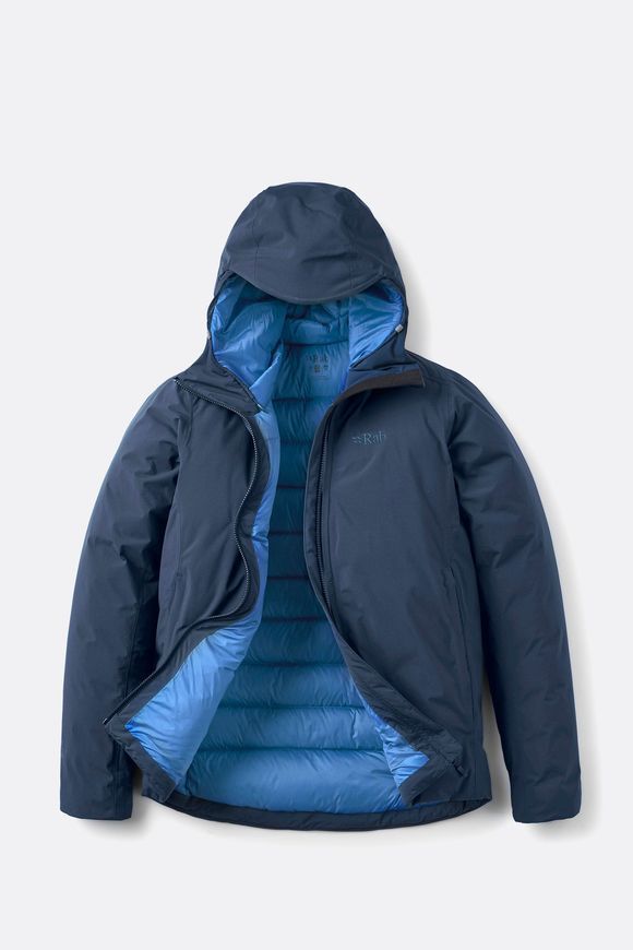 Жіноча зимова пухова куртка Rab Valiance Jacket Wmns, Galaxy Blue, 10 (RB QDC-05-GXB-10)