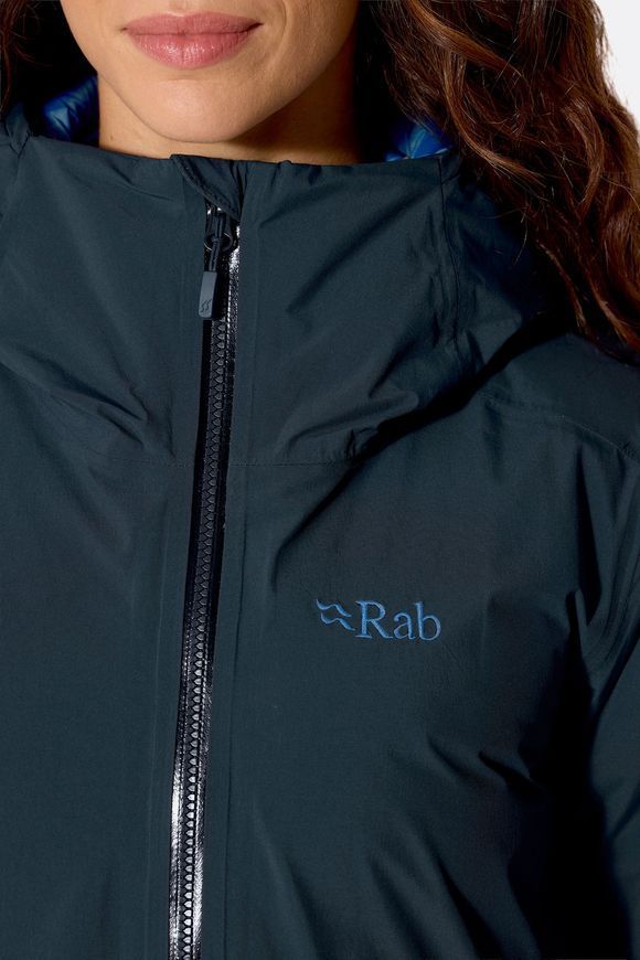 Жіноча зимова пухова куртка Rab Valiance Jacket Wmns, Galaxy Blue, 10 (RB QDC-05-GXB-10)