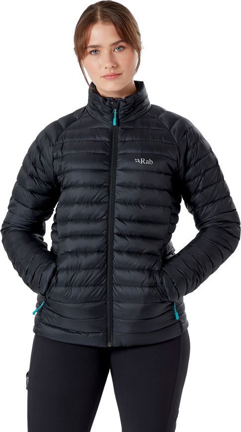 Жіночий легкий пуховик Rab Microlight Jacket Wmns, Black, 10 (RB QDB-17-BLK-10)