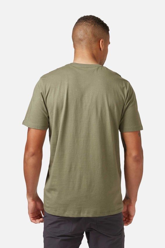Футболка чоловіча Rab Stance Logo Tee, Beluga/Pollen, S (QCB-08-BPO-SML)