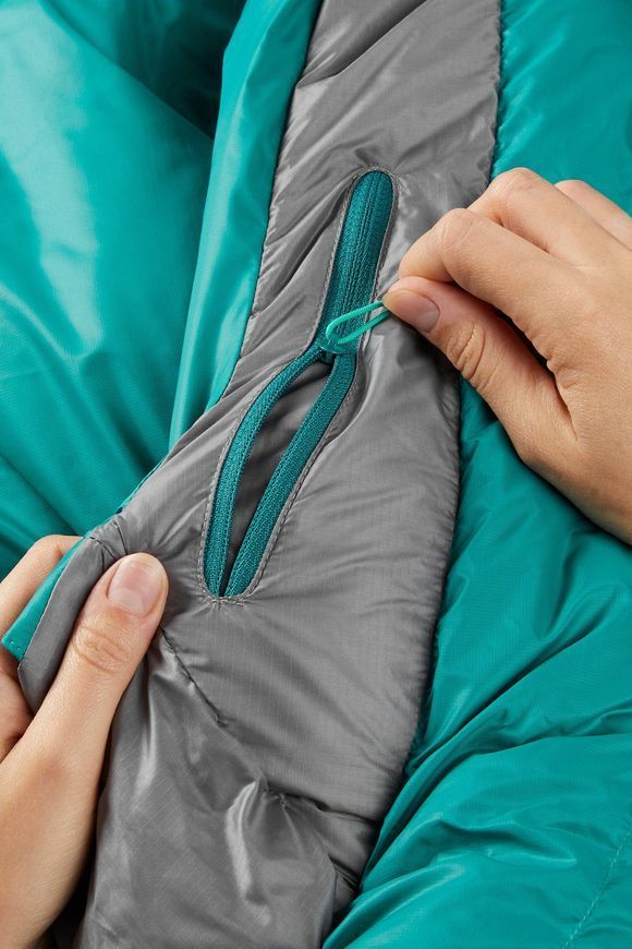 Спальний мішок жіночий Rab Alpine 400 Wmns Regular, (-5&deg;C), 170 см - Left Zip, Atlantis (RB QSD-28-ATL-REG-LZ)
