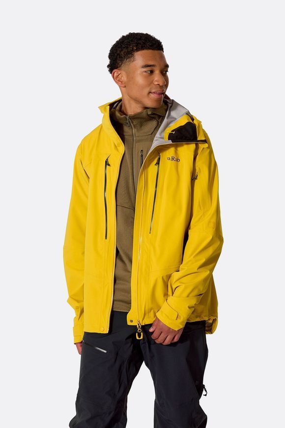 Мембранна куртка чоловіча Rab Kinetic Alpine Stretch Jacket, Dark Pollen, L (RB QWI-73-DPL-LRG)