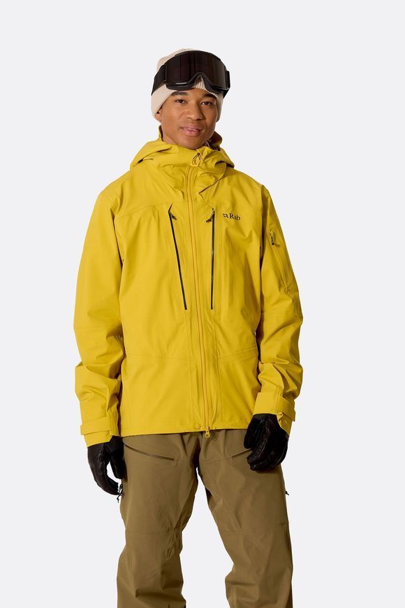 Мембранна куртка чоловіча Rab Kinetic Alpine Stretch Jacket, Dark Pollen, L (RB QWI-73-DPL-LRG)
