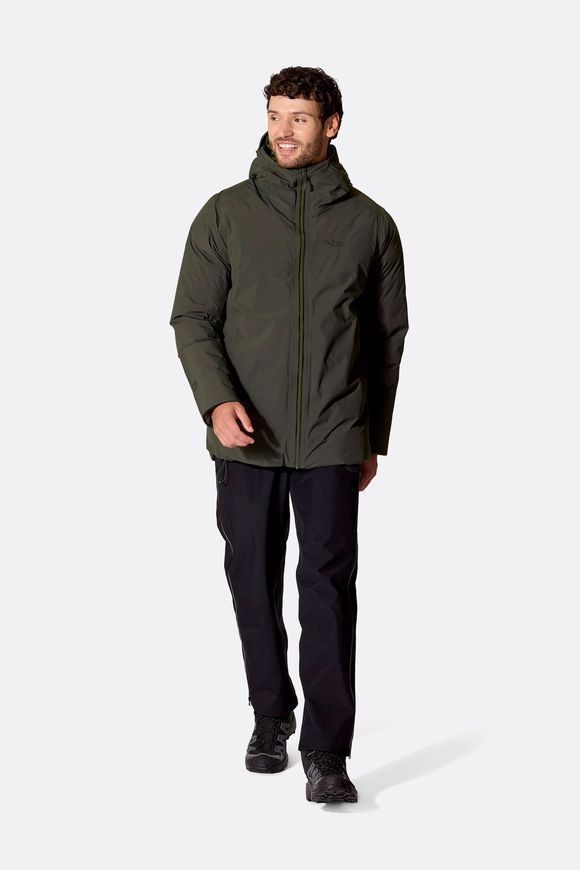 Чоловіча зимова пухова куртка Rab Valiance Jacket, Dark Army, M (RB QDC-04-DAY-MED)