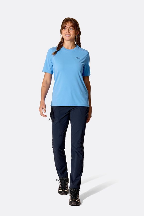 Футболка жіноча Rab Force Tee Wmns, Tempest Blue, 10 (RB QCC-25-TMB-10)