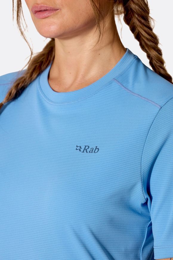 Футболка жіноча Rab Force Tee Wmns, Tempest Blue, 10 (RB QCC-25-TMB-10)
