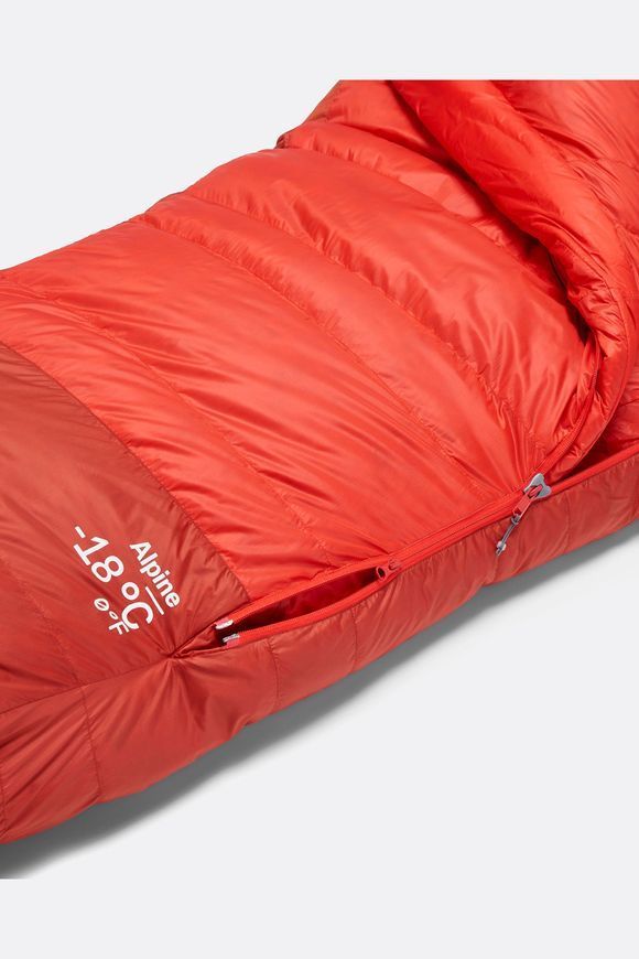 Спальний мішок Rab Alpine Regular, (-6&deg;C), 185 см - Left Zip, Horizon/Tuscan Red (RB QSN-09-DHT-REG-LZ)