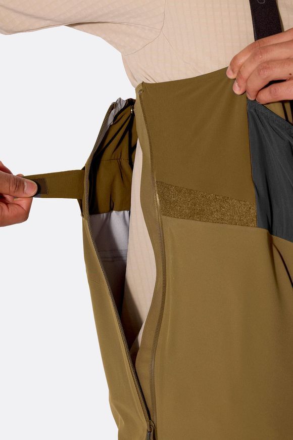 Штани чоловічі Rab Kinetic Alpine Stretch Bib, Oak, L Regular (RB QWI-77-OAK-LRG-RG)