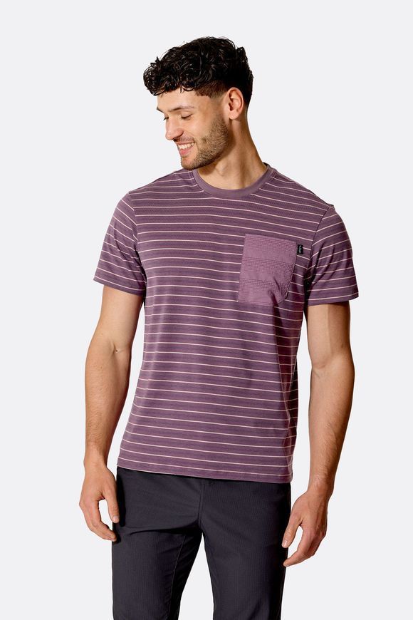 Футболка чоловіча Rab Rivelin Stripe Tee, Iris Stripe, M (RB QCC-35-IRS-MED)